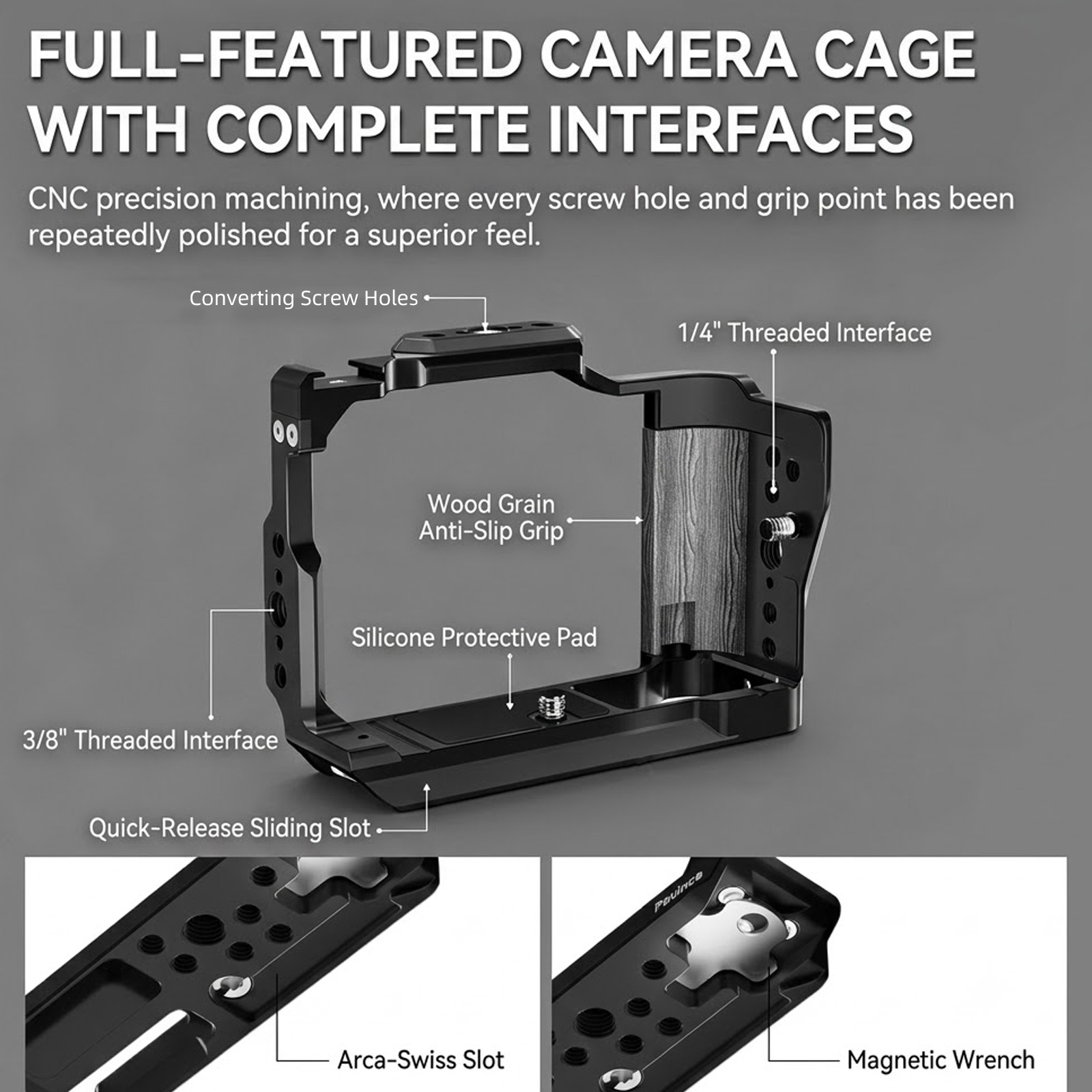 Aluminum Alloy Camera Cage for - Canon Camera Eos R50 recension och pris